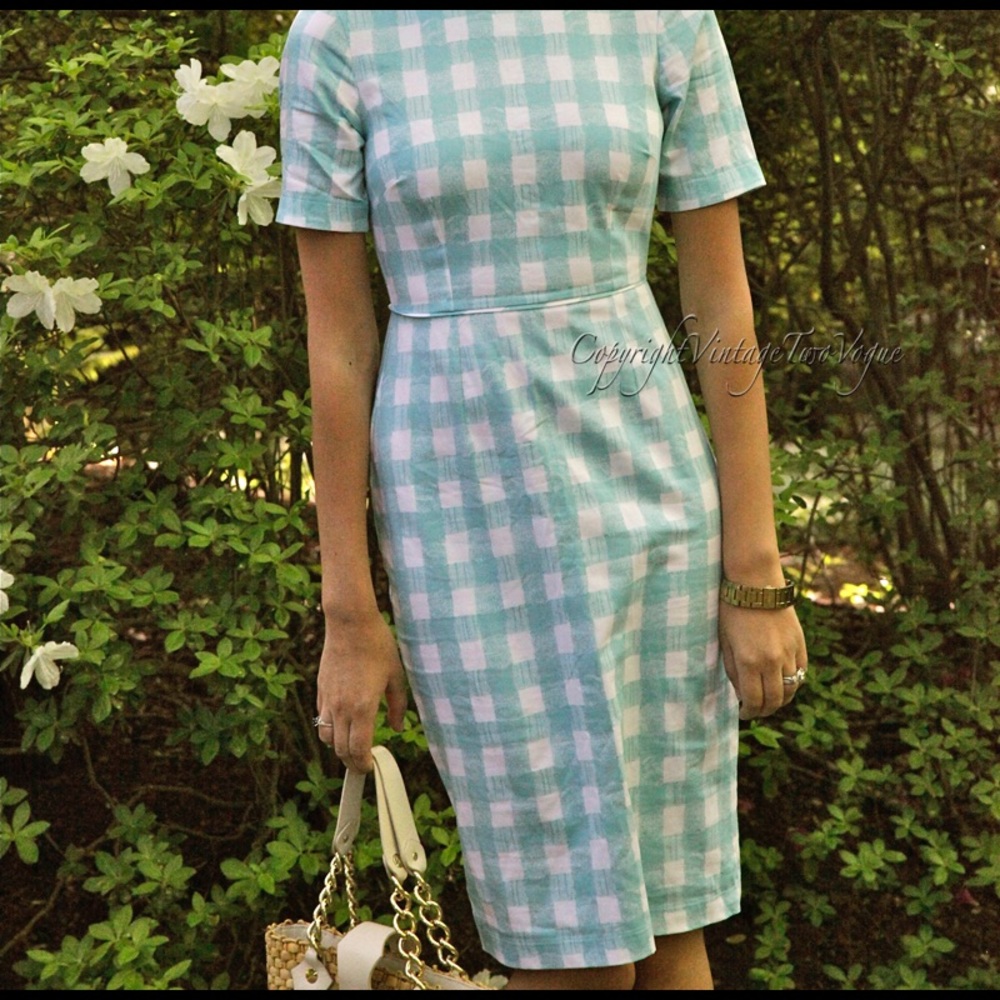 Gingham spring dress